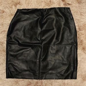 Faux Leather Mini Skirt